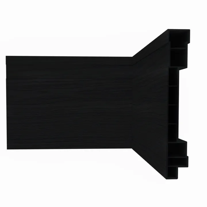 ZOCALO DE PVC NEGRO 10 cm x 2.40 Mts